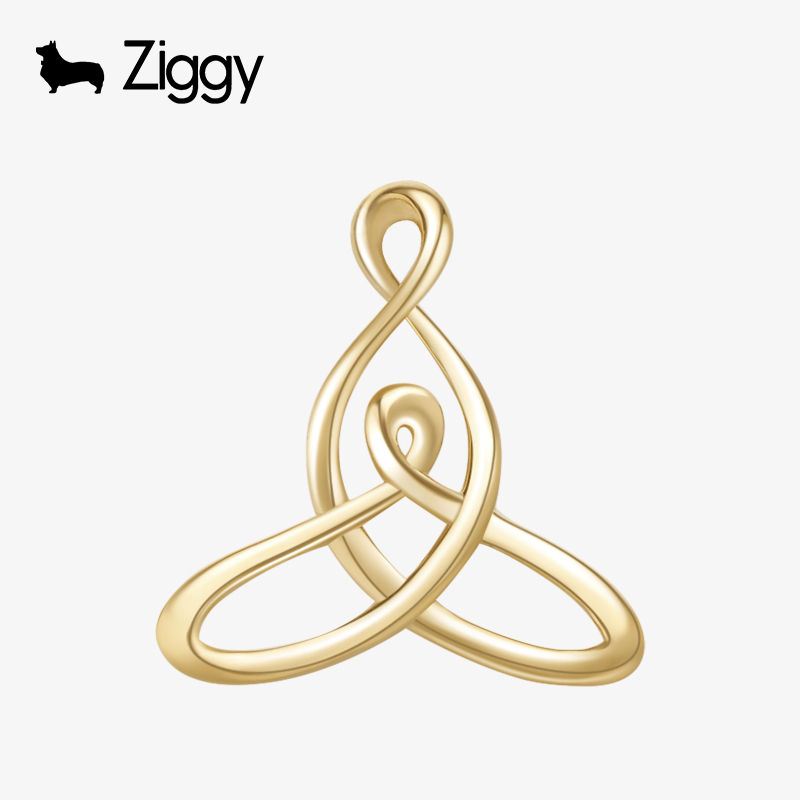 ZIGGY/芝一格凯尔特母性结可调节18K金项链简约精致母亲节礼物
