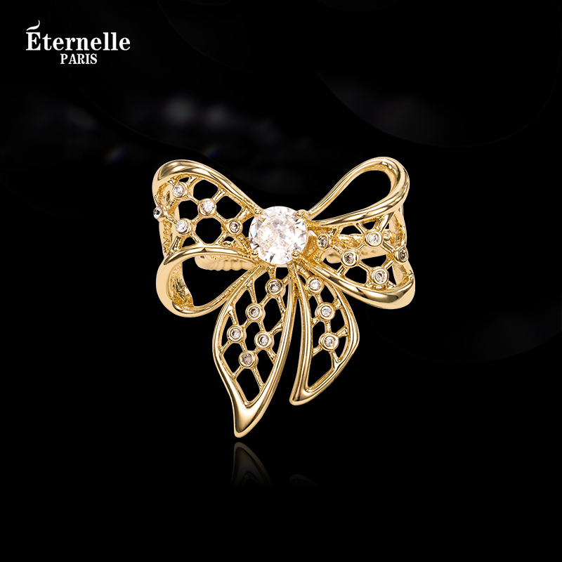 Eternelle法国永恒蝴蝶结戒指原创设计法式时髦小众高级感指环女