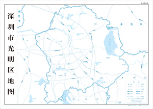 深圳市光明区1地图定制行政区划水系交通地形卫星流域小区村界打