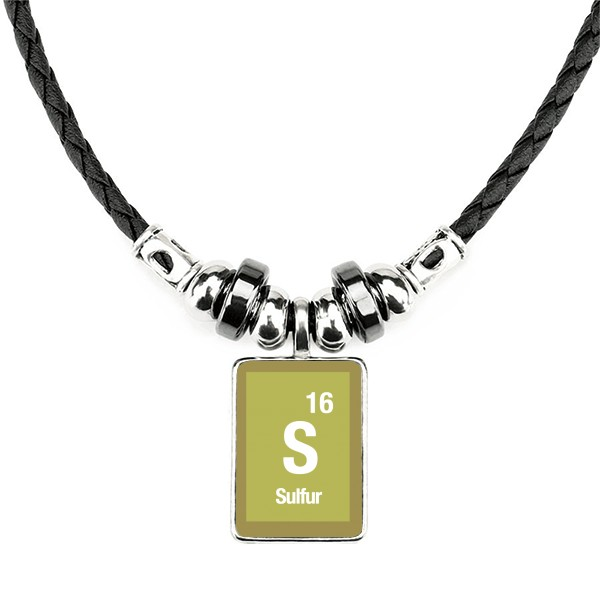 硫化学元素周期表手工皮绳项链吊坠饰品