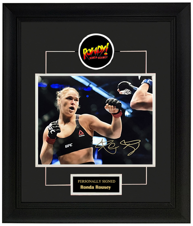 收藏 隆达罗西 亲笔签名 照片裱框 含SA证书 UFC 十字固女王