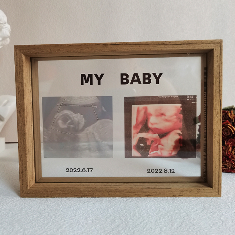四维照片相框b超宝宝彩超打印透明婴儿出生礼物定制三维纪念摆台