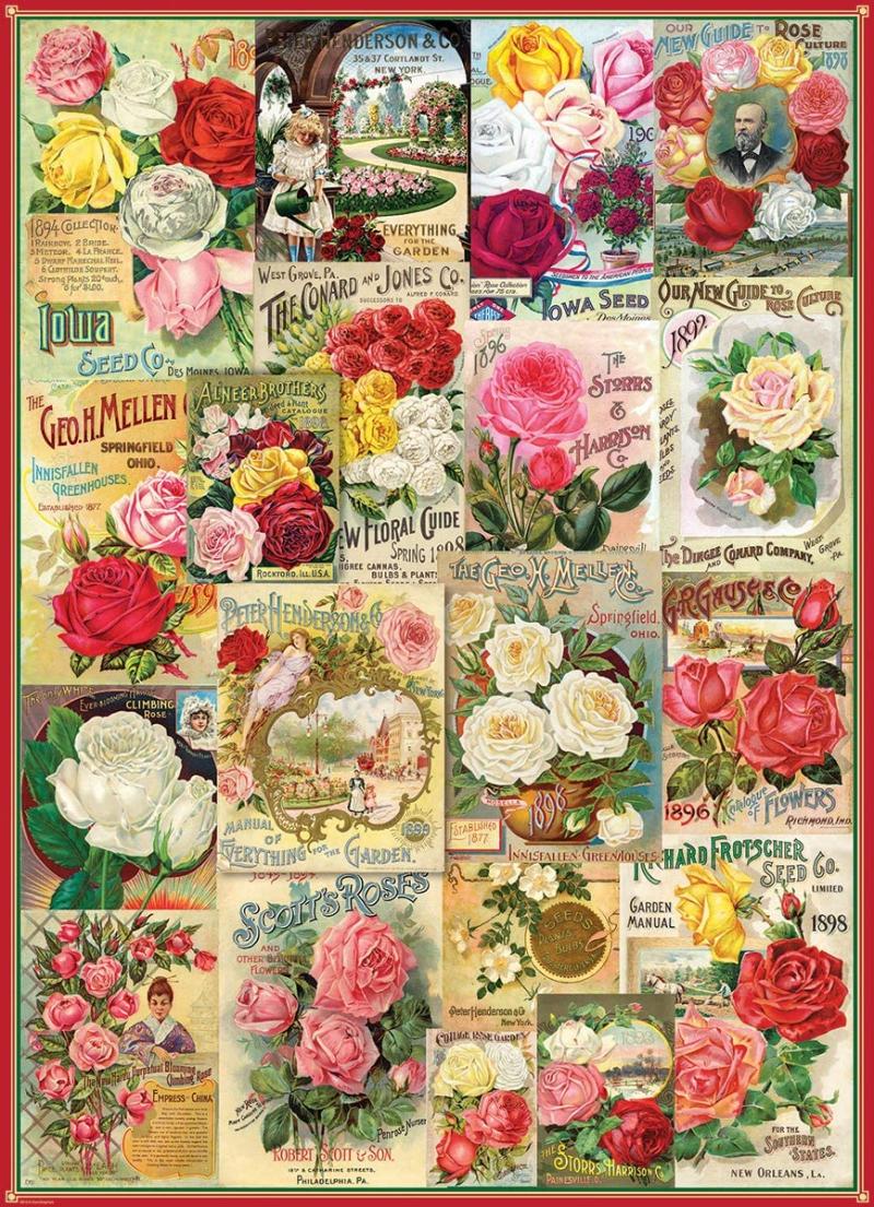 正品包邮 Eurographics欧洲进口益智拼图0810玫瑰种子目录1000片