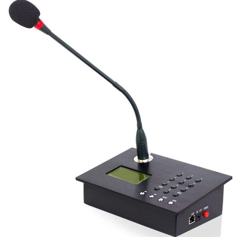 菱声ZH-IP208ip网络广播话筒麦克风远程双向对讲寻呼站紧急数字网