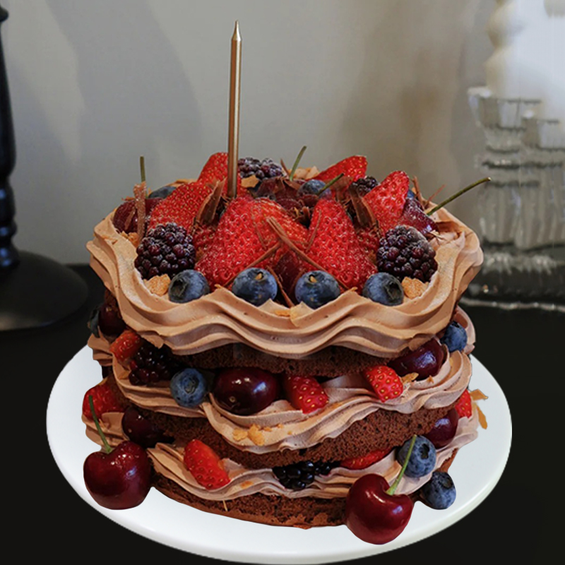 2024生日蛋糕模型仿真网红水果裸蛋糕可定制生日塑胶假蛋糕样品