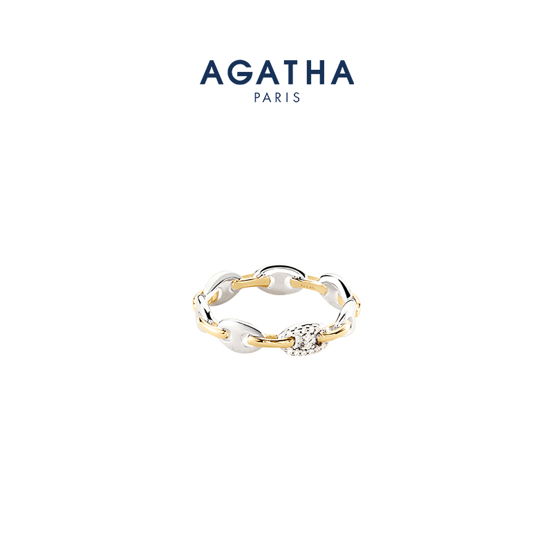 AGATHA/瑷嘉莎经典璀璨系列小猪鼻精致设计感戒指
