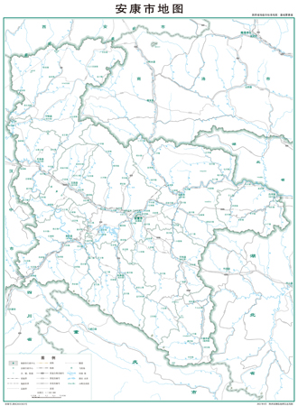 安康市地图行政区划水系河流湖泊交通旅游铁路地形卫星流域乡镇村