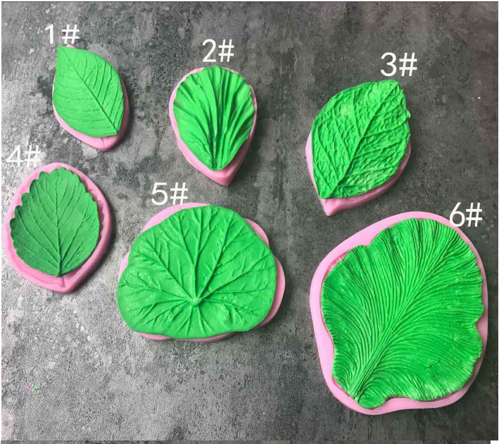 大花瓣 叶子形状树叶纹理模 糖艺压花黏土模具液态硅胶烘培模具