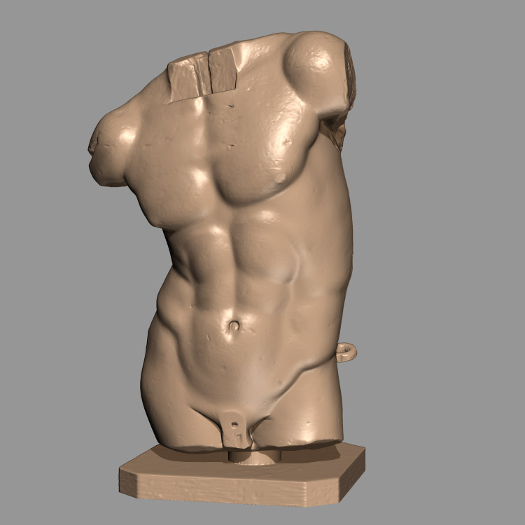 3d打印图纸模型希腊罗马雕像男性躯体STL立体圆雕图F3767