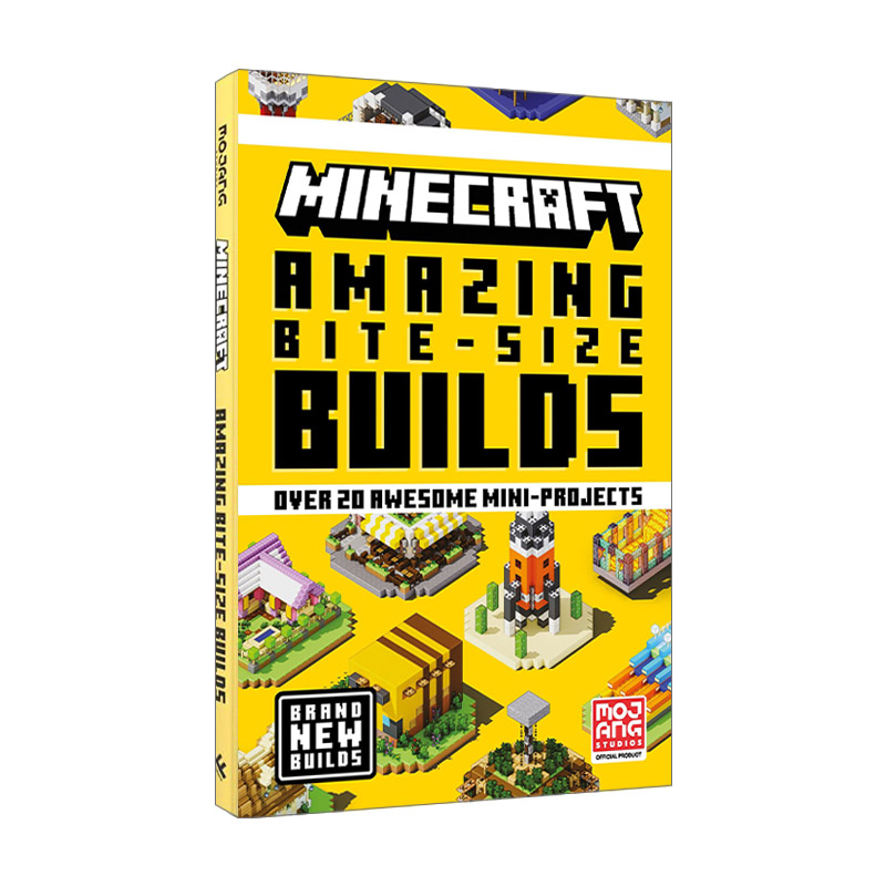 英文原版 Minecraft Amazing Bite Size Builds 我的世界 迷你建筑指南 新版 精装 英文版 进口英语原版书籍
