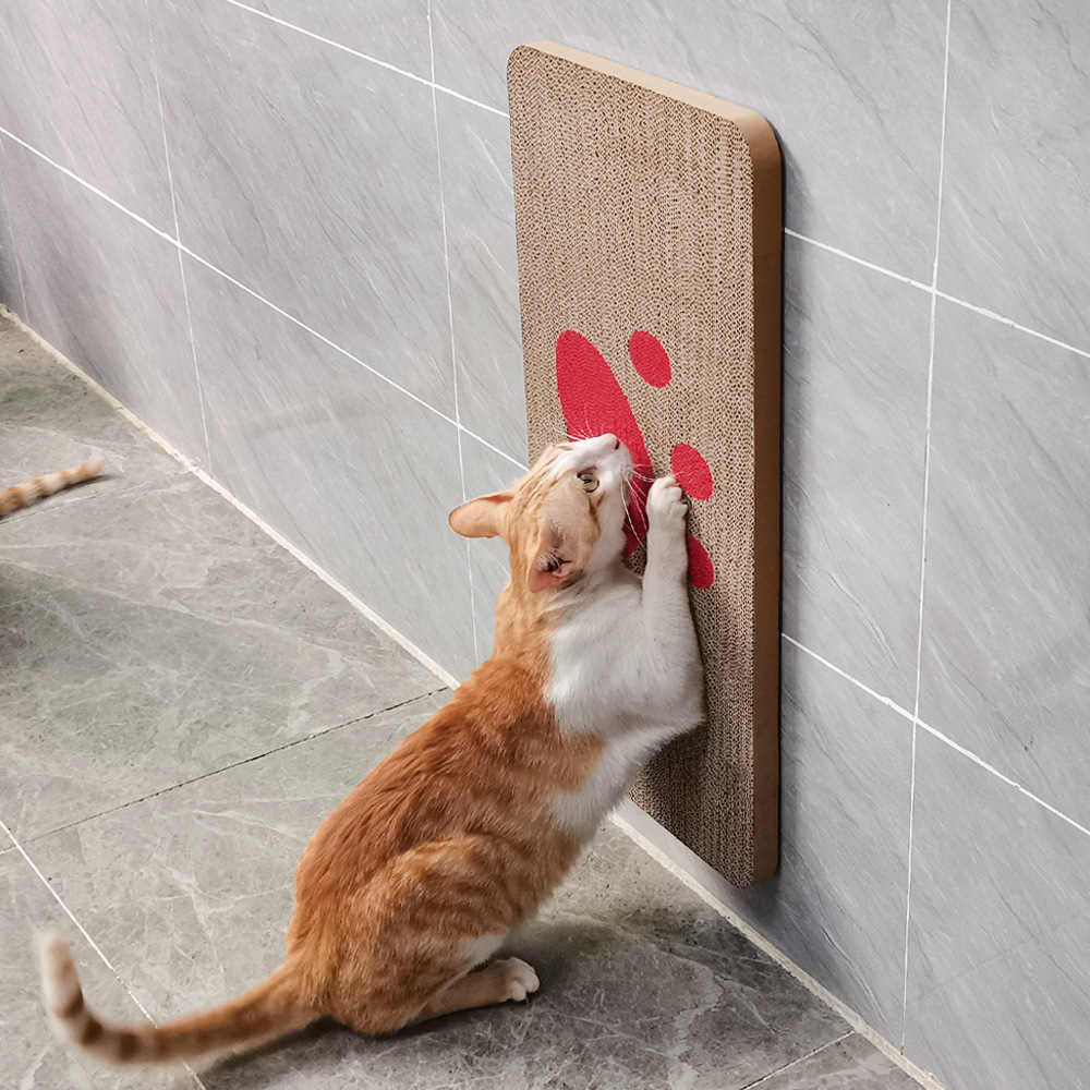 猫抓板贴墙挂墙式特大号猫爪板耐磨耐抓磨爪器上墙瓦楞纸猫咪玩具