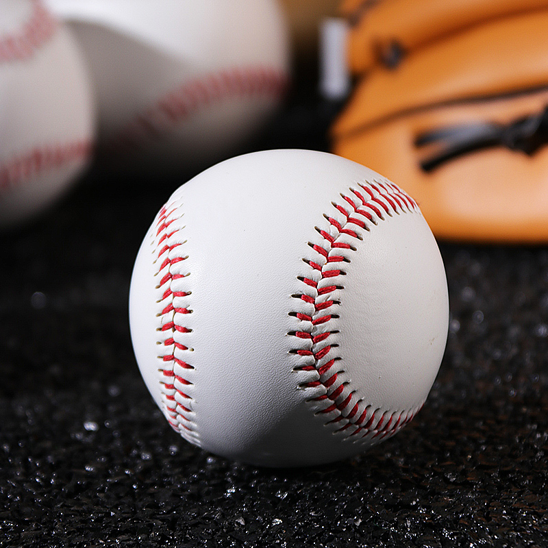 忍者风软球棒球手工缝纫实心棒球硬球中小学生练习考试10寸垒球