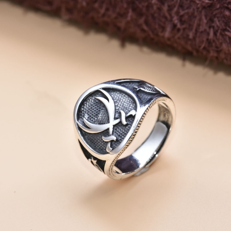 中东复古阿拉伯双刀泰银戒指男女原创设计异域风情侣藏银指环礼物