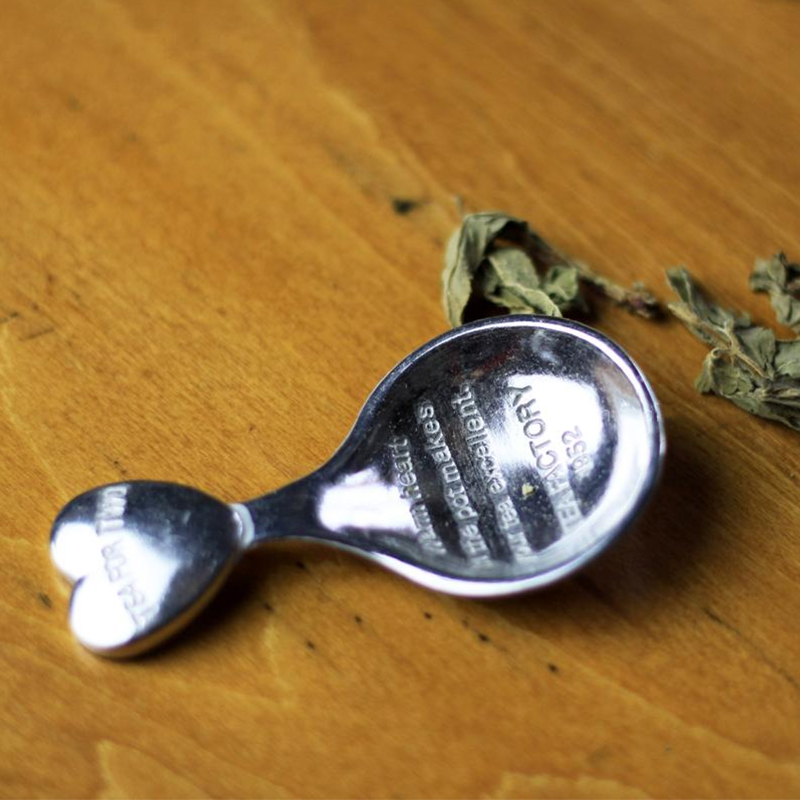 Dulton 台湾铸铝茶勺 迷你桃心爱心小勺子 适用茶勺 咖啡粉勺