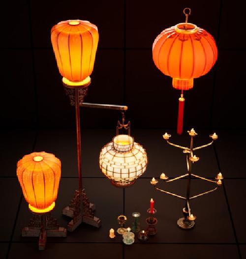 UE5中国式古风蜡烛灯台油灯笼灯饰Ancient Chinese Lamps Props