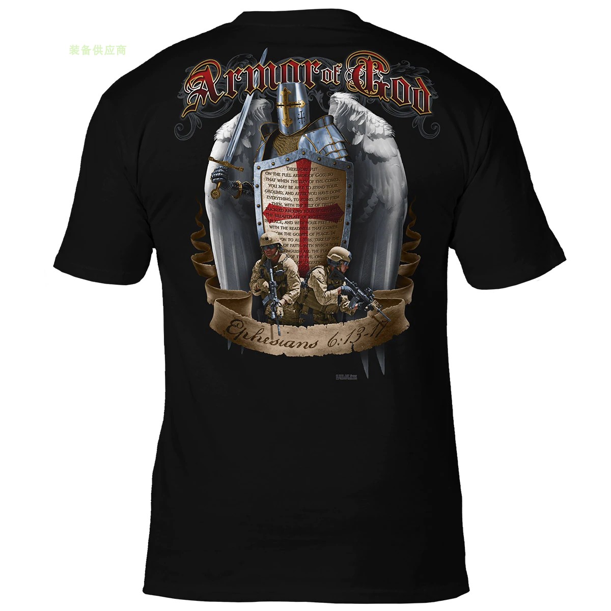 美国7.62 Design 神的军装 以弗所书 美军授权军事T恤