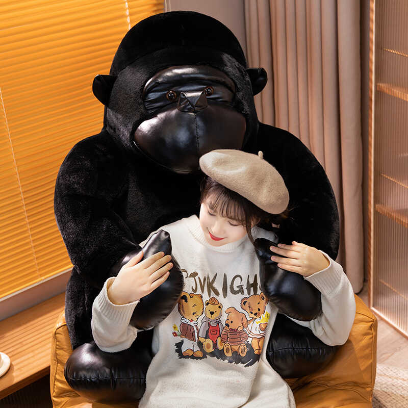 卡通特大号黑猩猩狒狒毛绒玩具公仔金刚猴子抱枕靠垫玩偶生日礼物