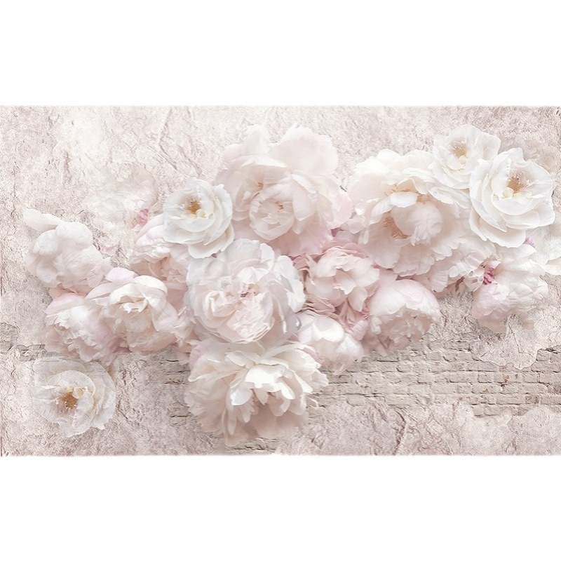 3D立体玫瑰花背景墙纸婚房婚庆主题壁纸粉色花朵卧室床头客厅壁画