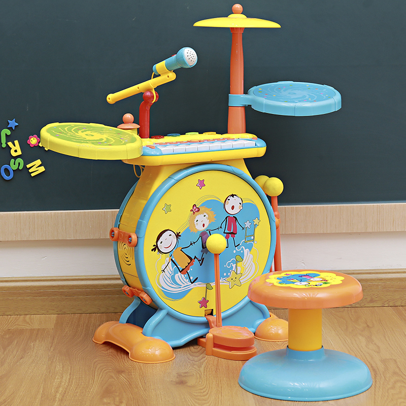 BAOLI儿童架子鼓玩具敲打乐器宝宝音乐爵士鼓电子琴初学者1-3-6岁