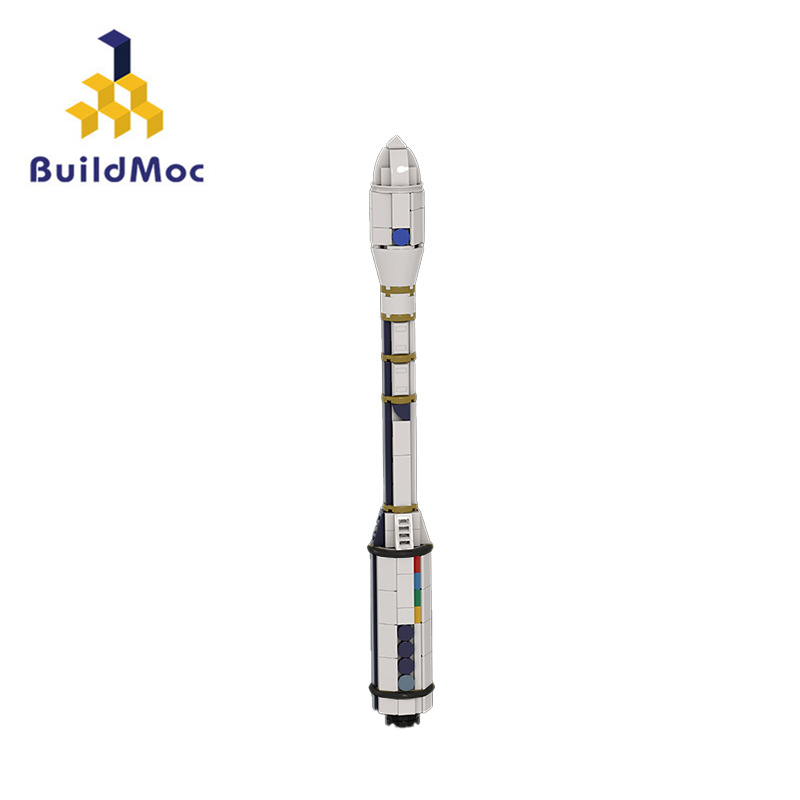 BuildMOC拼装积木玩具欧洲航天局织女星运载火箭航空模型天文教具