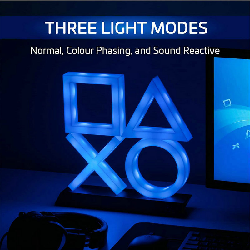 索尼PS5logo信仰灯PS4音乐呼吸灯按键氛围灯Icons Light XL装饰灯