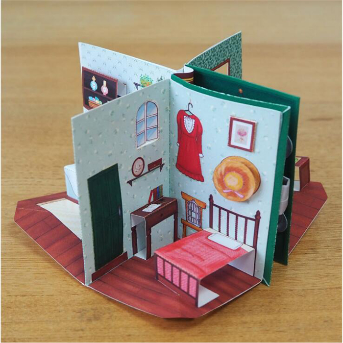 儿童手工折纸DIY拼装3D纸质模型玩具立体折叠内饰小屋小房子场景