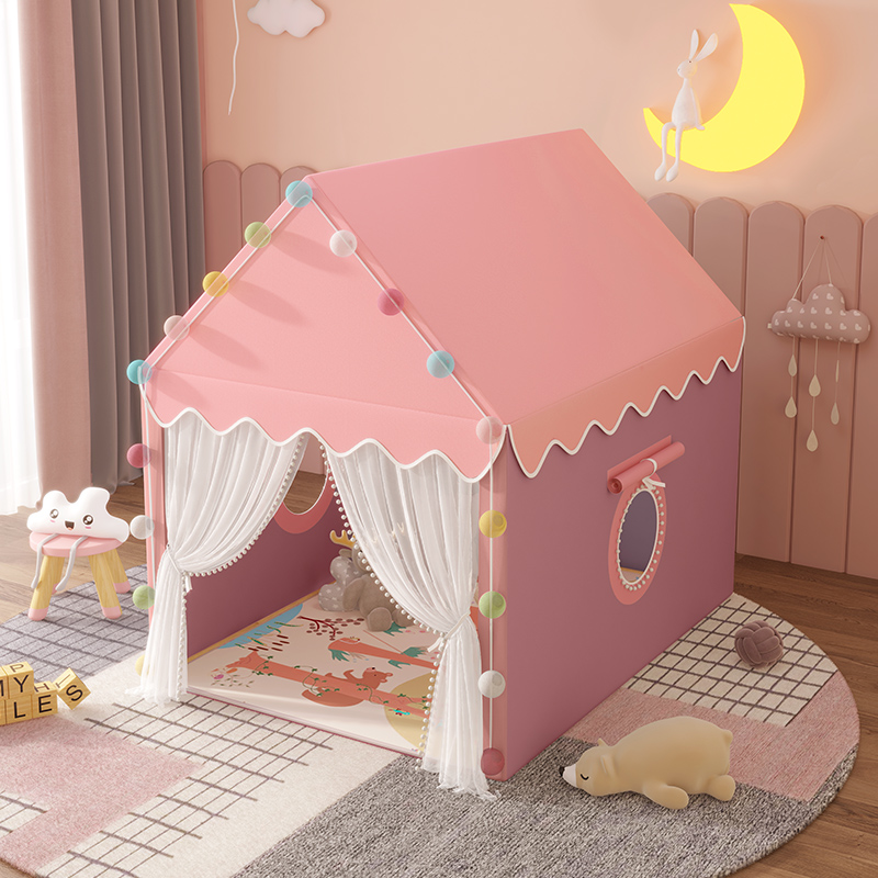 儿童帐篷室内女孩公主城堡床宝宝玩具游戏屋可睡觉小房子秘密基地