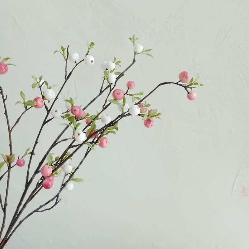 小苹果仿真花装饰点缀果实家居餐桌花束摆件小清新自然风摄影道具