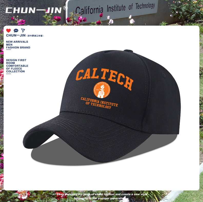 加州理工学院Caltech文化纪念棒球帽子美国名校学生防晒鸭舌帽夏
