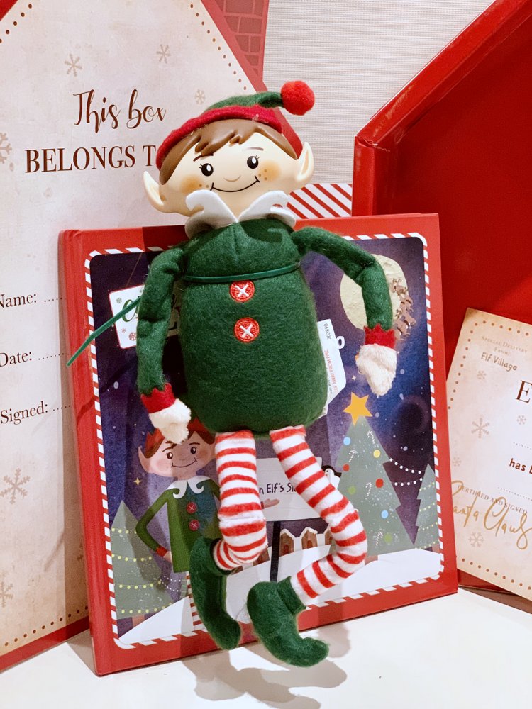 澳洲超可爱Cheeky Elf圣诞小精灵玩偶带英文故事数数适合4岁以上