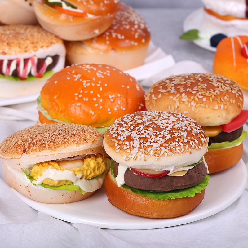 仿真汉堡模型肯德基牛肉汉堡面包蔬菜鸡蛋食品食物道具拍摄玩具