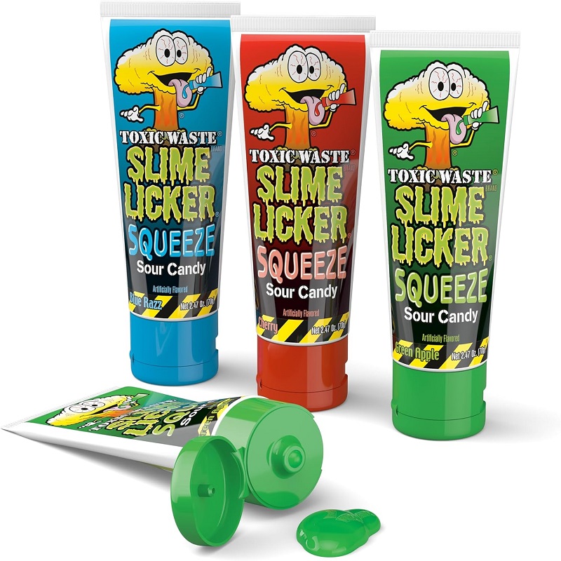 美国直邮Slime Licker Squeeze酸味蜂蜜膏状果冻软糖牙膏糖果零食