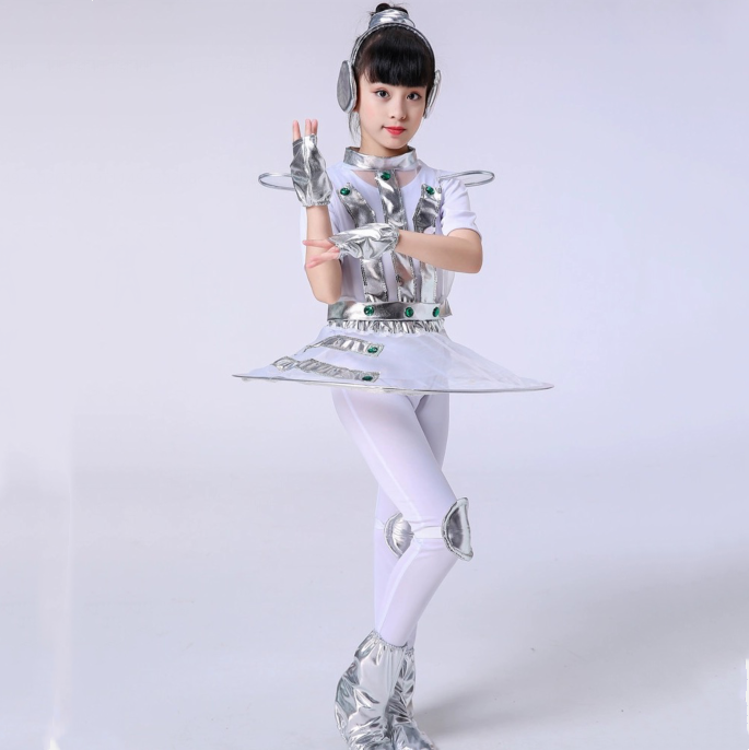 科技感现代太空服幼儿机器人演出服六一中小学航天航空动漫舞蹈服