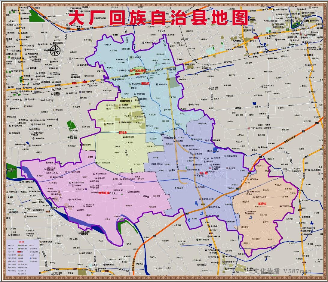 大厂县地图全图