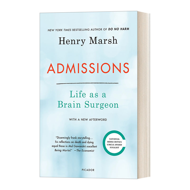 一个医生的自白 走在生命与死亡的十字路口 Admissions 影视英国医生原型Henry Marsh 英文原版人物传记 进口英语书籍