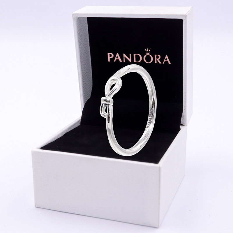 Pandora潘多拉银永恒符号莫比乌斯环戒指女小众设计198898C00礼物
