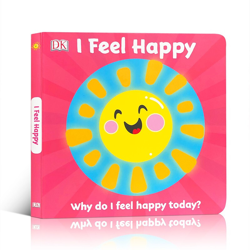 英文原版绘本 DK启蒙表情包 DK First Emotions: I Feel Happy 我感到高兴 在阳光里我感到快乐 幼儿儿童纸板书情绪管理启蒙