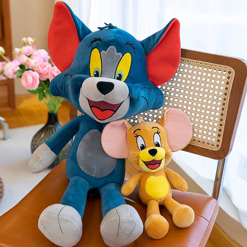 猫和老鼠玩偶毛绒玩具可爱杰瑞汤姆公仔抱枕布娃娃送儿童生日礼物