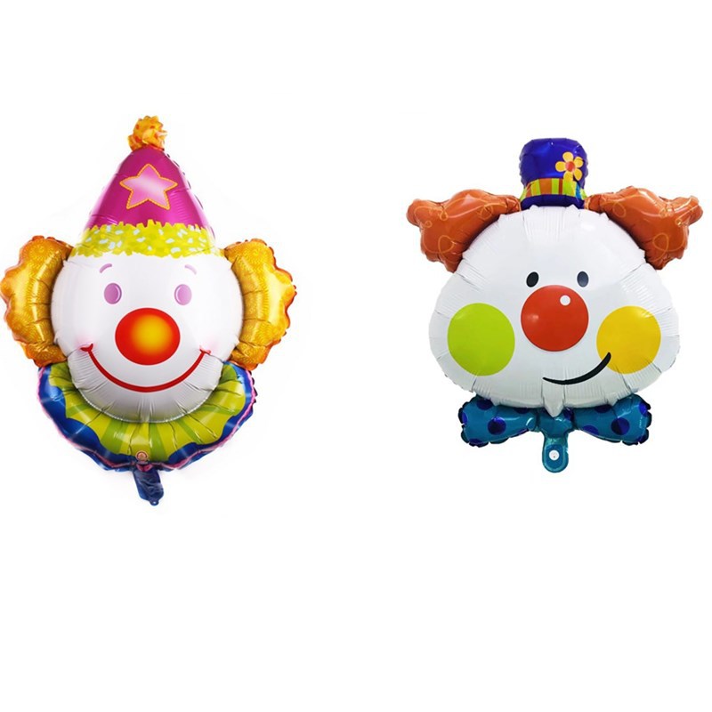新款小丑帽子铝膜气球 卡通动物铝箔气球生日派对装饰
