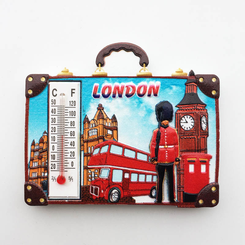 英国首都伦敦地标创意旅游纪念礼物温度计磁性贴冰箱贴装饰伴手礼