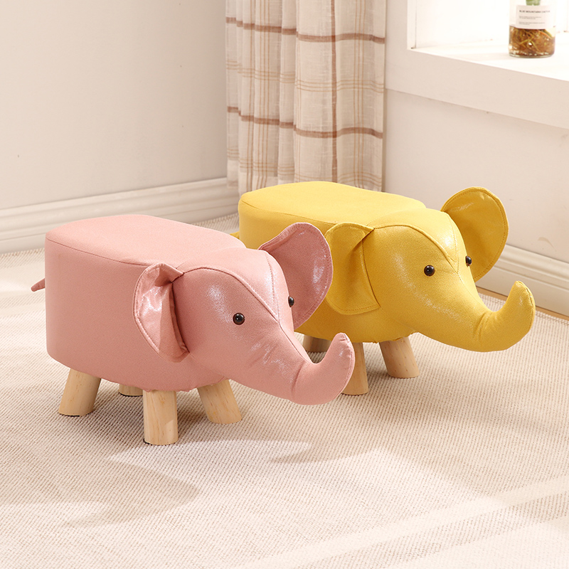 动物造型凳子大象换鞋凳实木家用小尺寸茶几用的复古矮小板凳创意