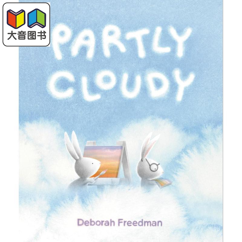 多云的天气 Deborah Freedman Partly Cloudy 英文原版 儿童科普绘本 图画故事书 精装精品绘本 进口童书 4-8岁 大音