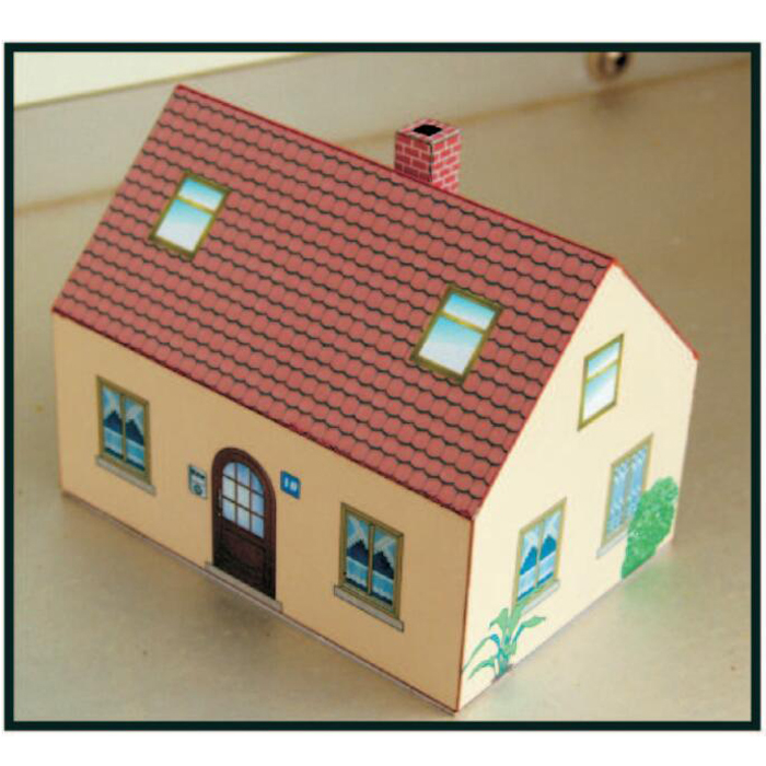 儿童手工折纸DIY拼装立体3D纸质模型diy小屋房屋房子1比87建筑