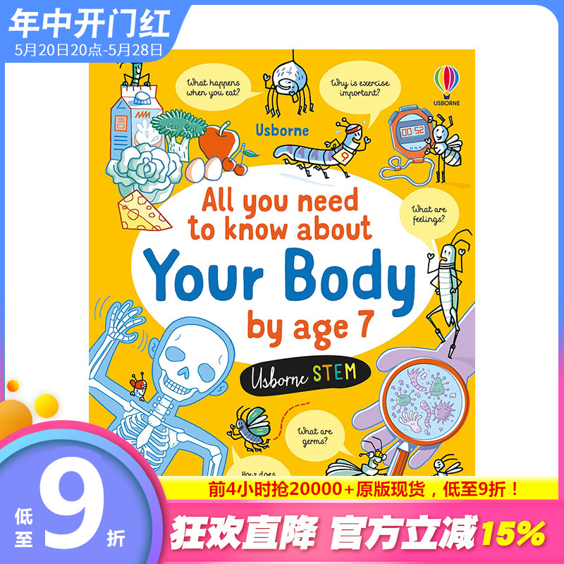 【现货包邮】英文原版 7岁前你需要知道的身体知识 All You Need to Know about Your Body by Age7知识科普儿童英语艺术插画绘本