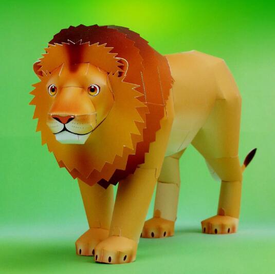 折纸动物立体狮子