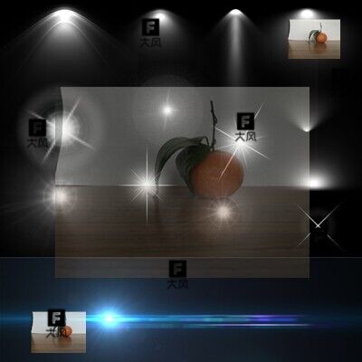 PSD后期光晕素材效果图设计ps筒灯光晕 室内室外夜景亮化射灯照明