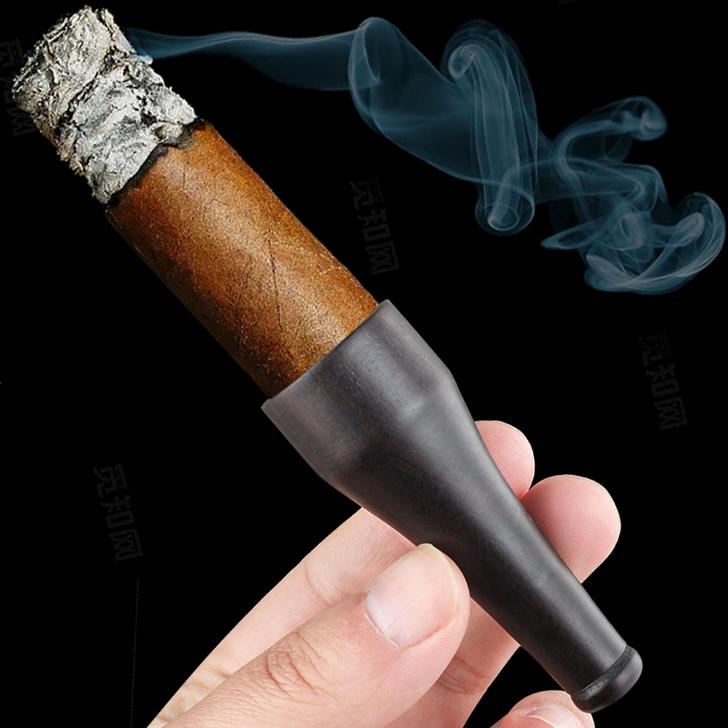黑檀木雪茄烟嘴过滤49-63环多规格实木循环木香雪茄咬嘴便携延长