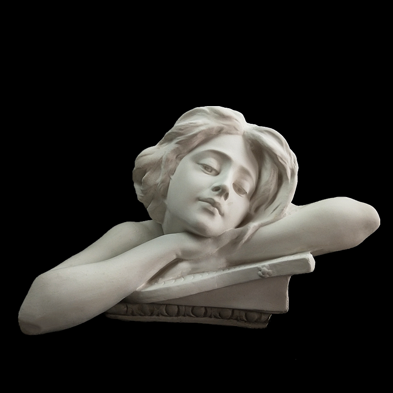 女思考石膏像素描写生石膏静物头像美术教具模型雕像雕塑装饰摆件