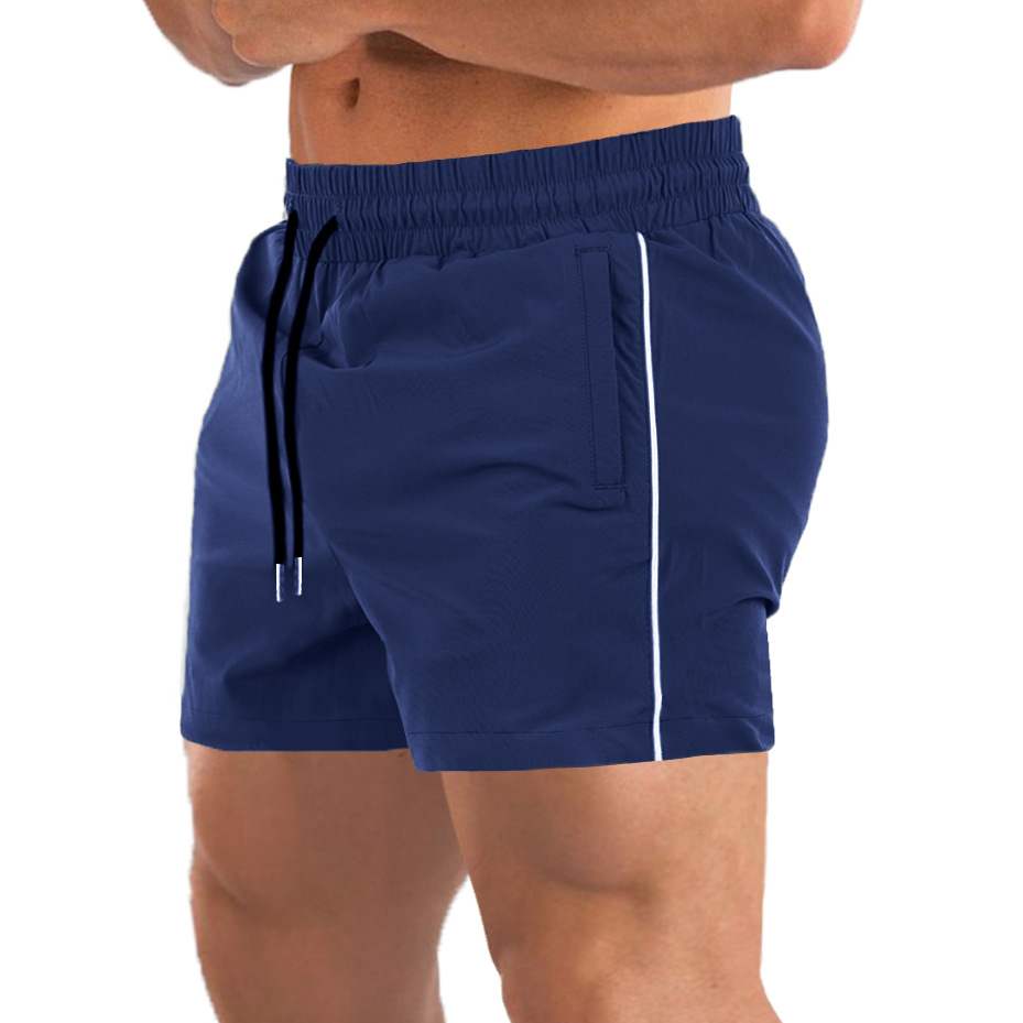 肌肉型男运动健身短裤弹力薄款撸铁狗透气深蹲三分裤速干跑步短裤