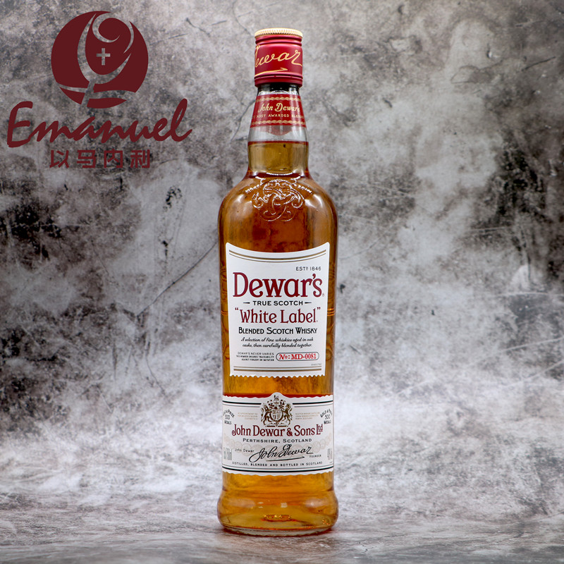 Dewar's帝王威士忌洋酒白牌调配苏格兰威士忌英国原装进口750ml